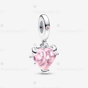 Pandora Pink Family Tree & Heart Dangle Charm